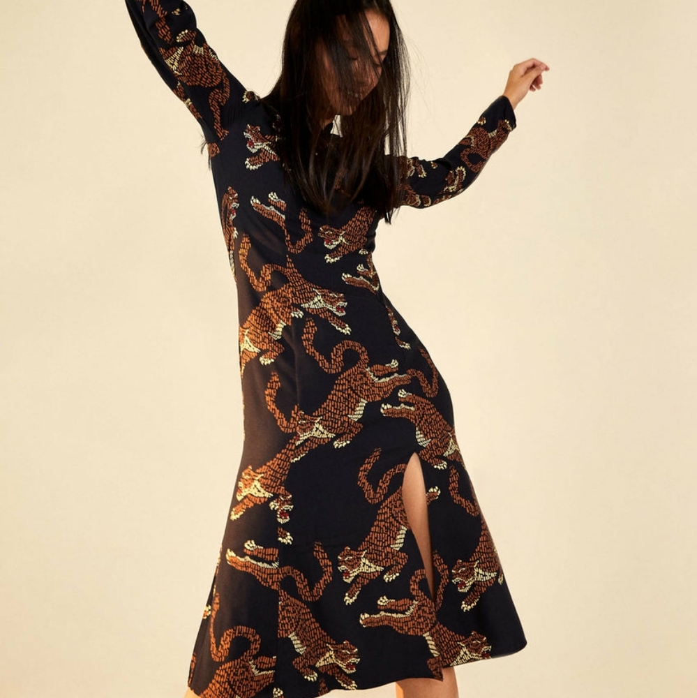 Farm Rio Leopard Midi Dress
